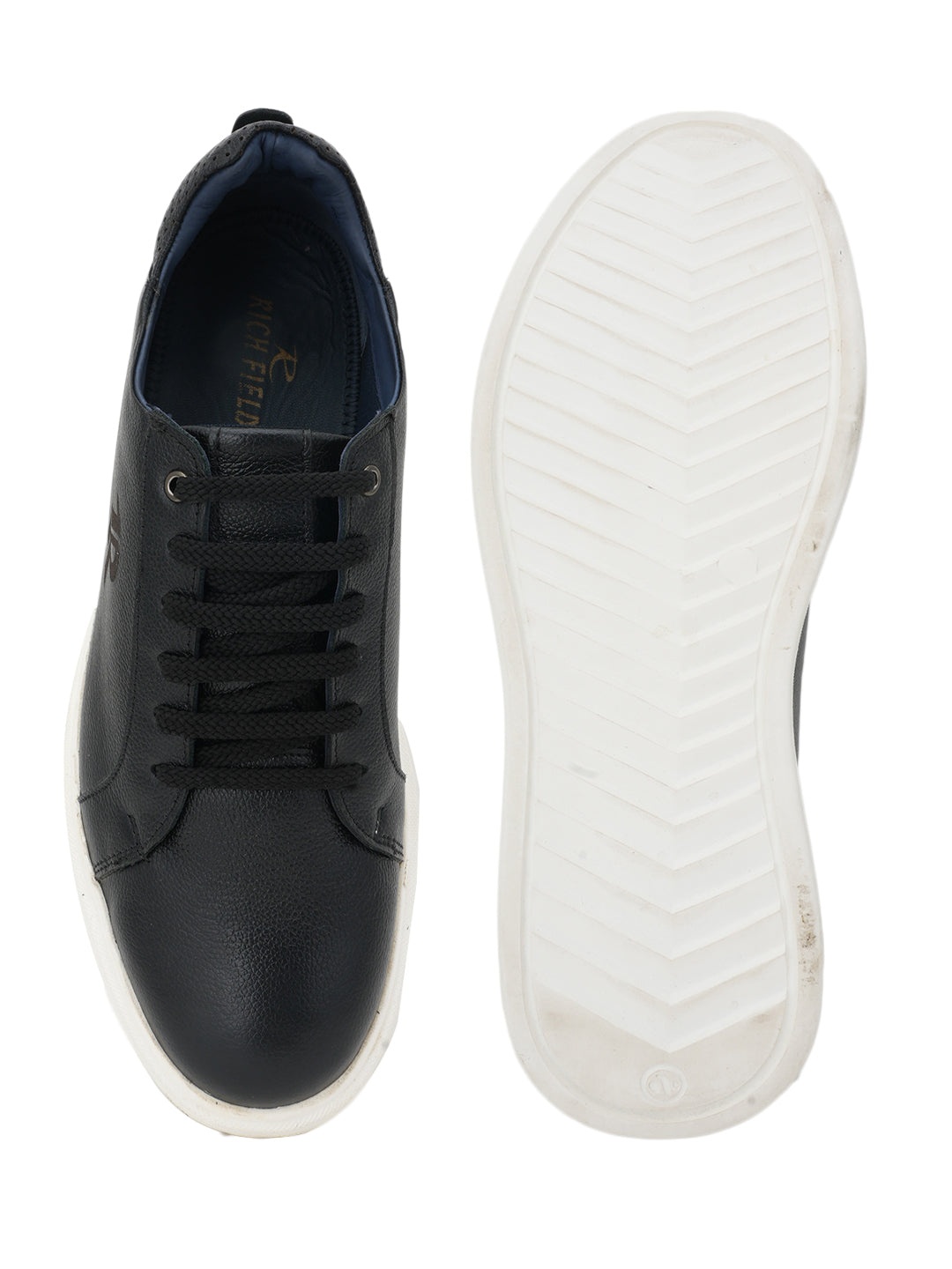 Men's Black Leather Casual Shoes