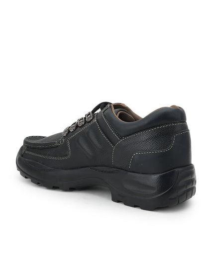 Men's Black Leather Casual Shoes
