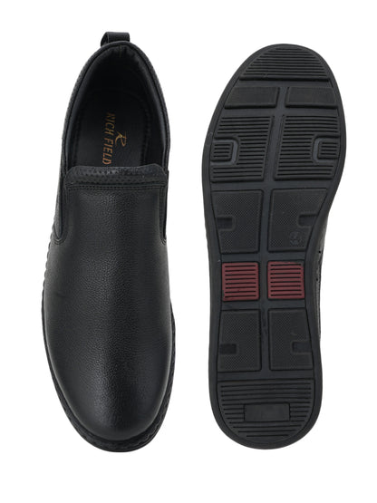 Men's Black Leather Casual Shoes