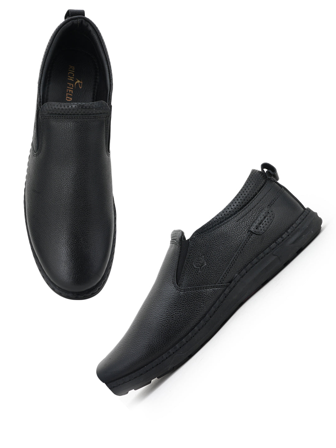 Men's Black Leather Casual Shoes