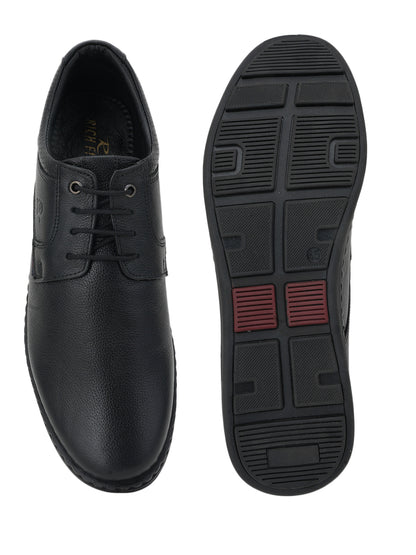 Men's Black Leather Casual Shoes