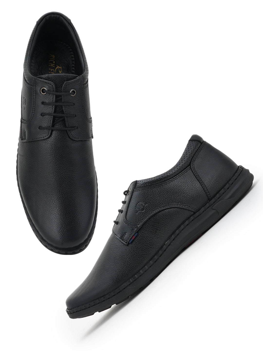 Men's Black Leather Casual Shoes