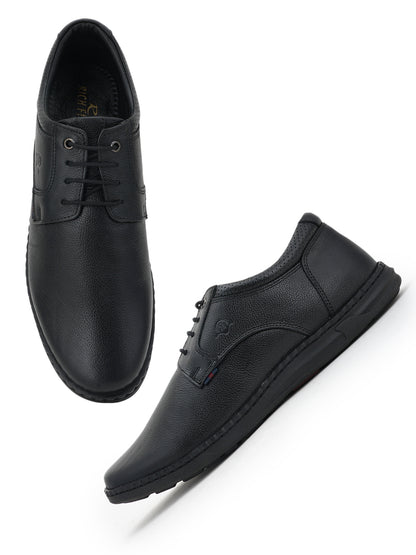 Men's Black Leather Casual Shoes