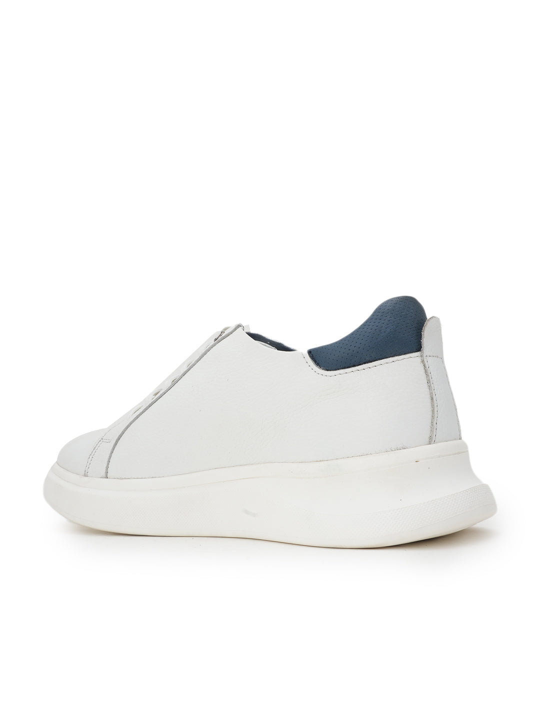 Men's White Leather Casual Shoes