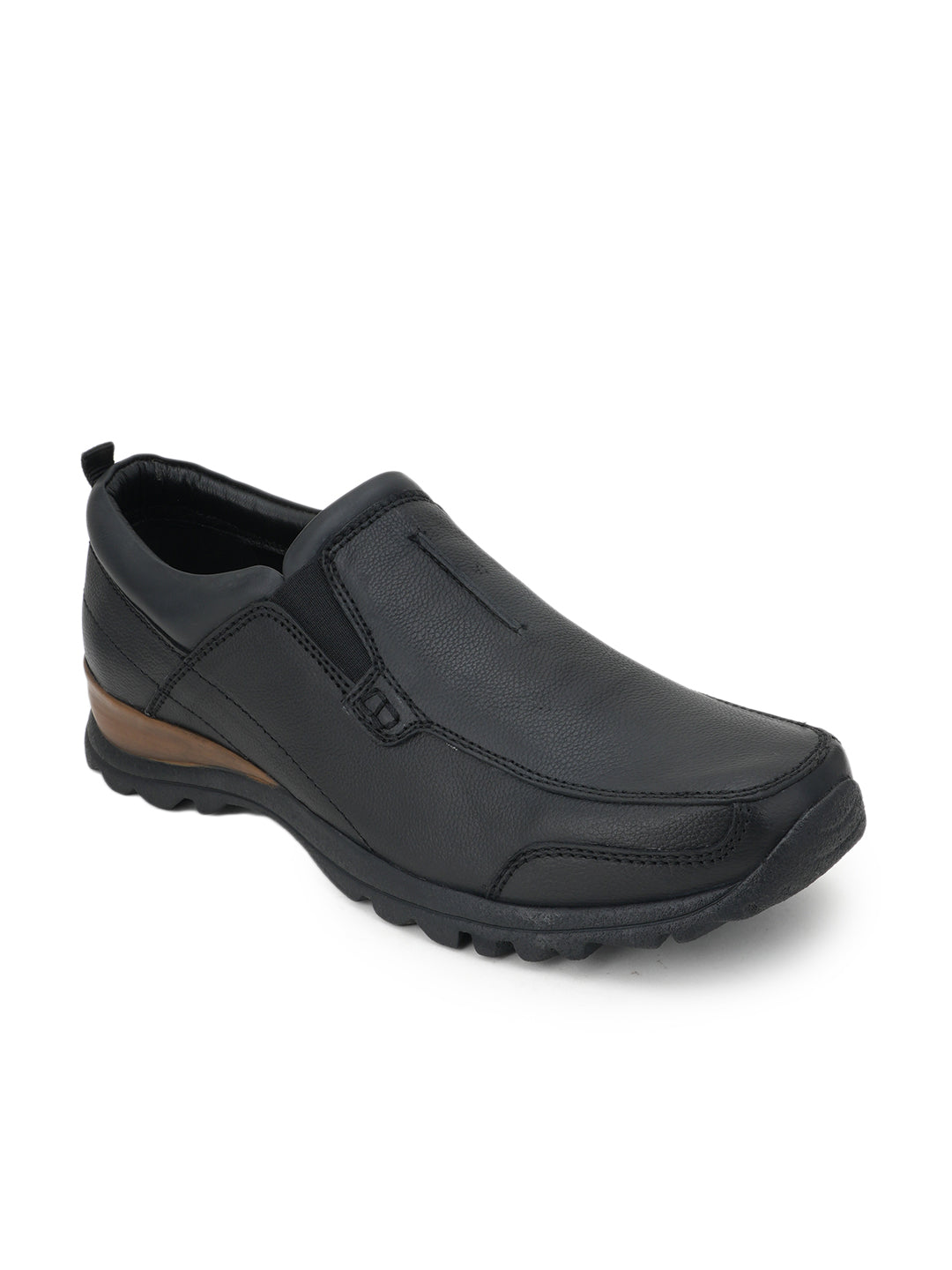 Men's Black Leather Casual Shoes