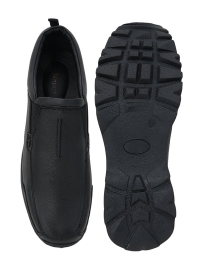 Men's Black Leather Casual Shoes
