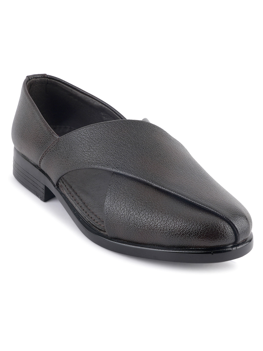 Brown Micro Upper Peshawari Sandals for Men