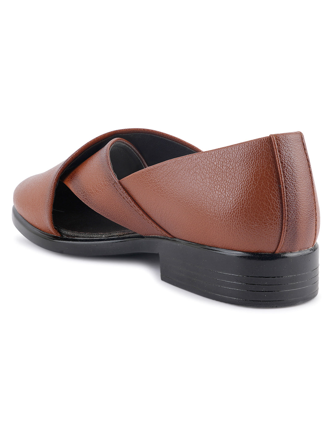 Tan Micro Upper Peshawari Sandals for Men