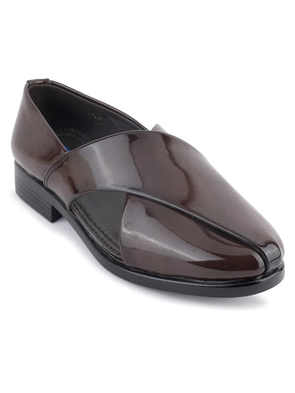 Brown Micro Upper Peshawari Sandals for Men