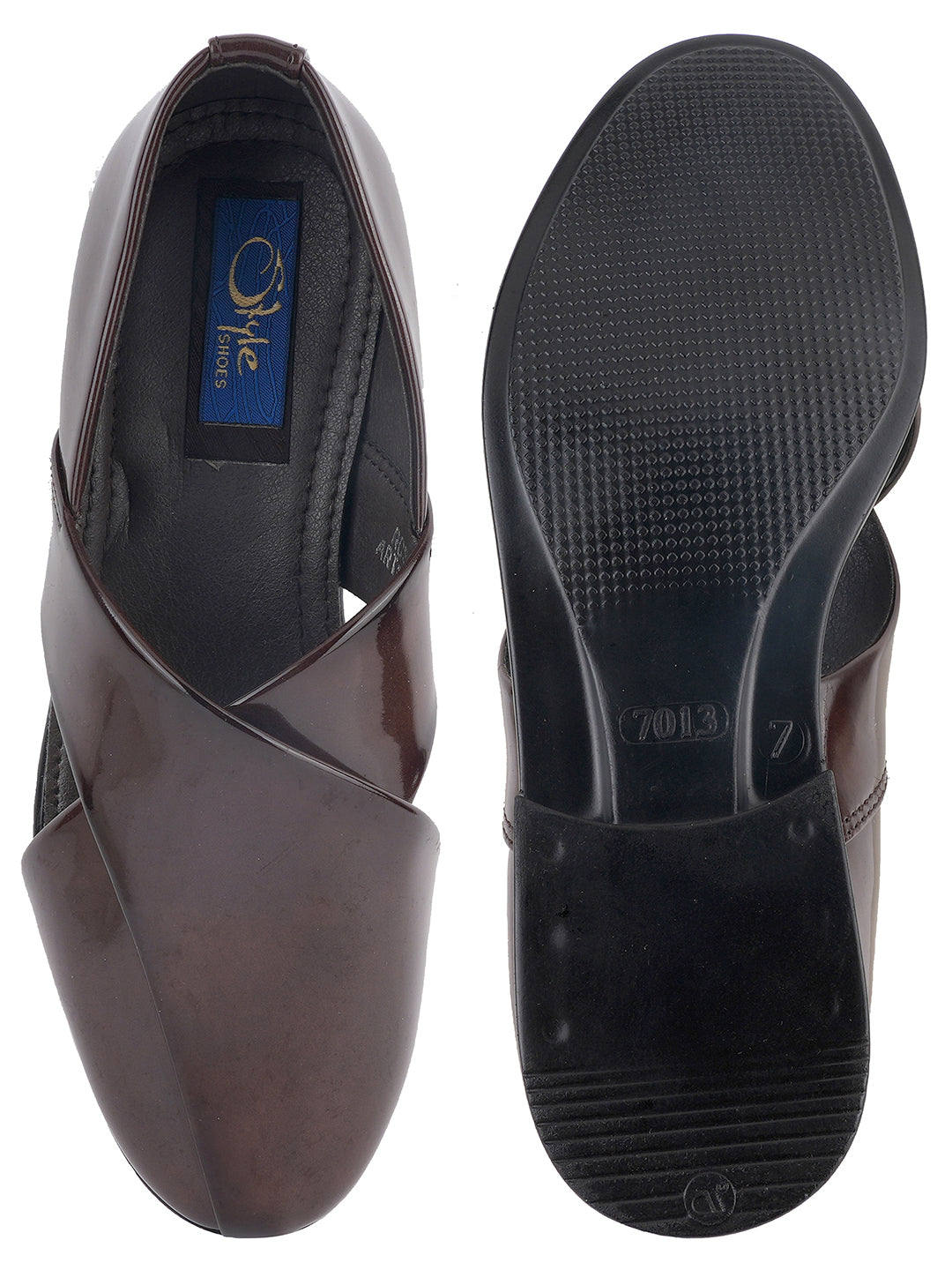Brown Micro Upper Peshawari Sandals for Men