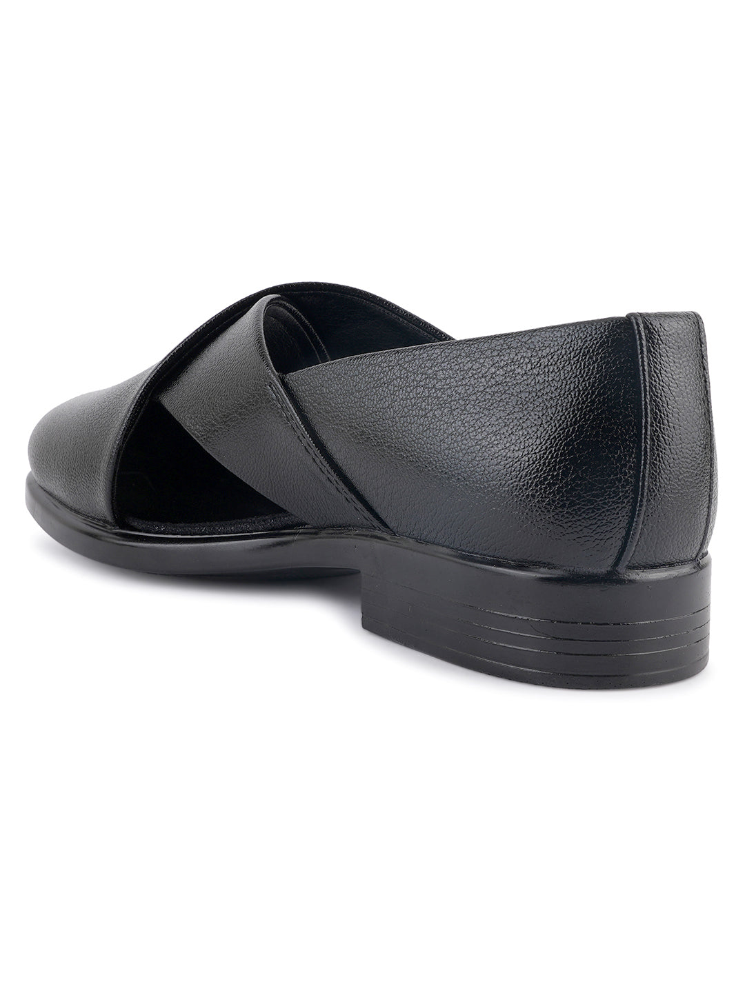 Black Micro Upper Peshawari Sandals for Men