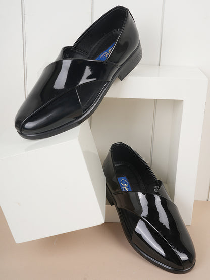 STYLE SHOES Black Micro Upper Peshawari Sandals for Men