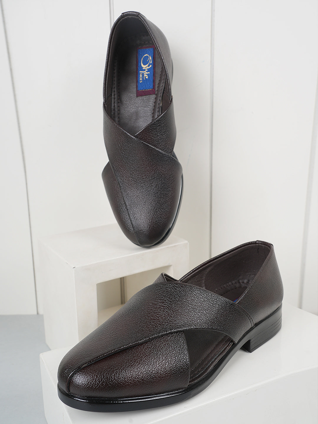 Brown Micro Upper Peshawari Sandals for Men