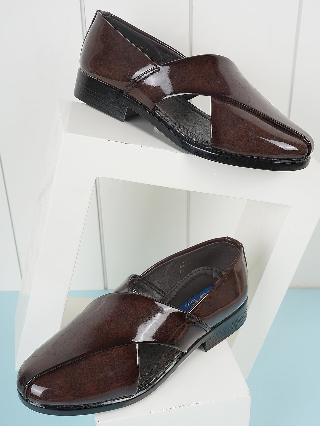 Brown Micro Upper Peshawari Sandals for Men
