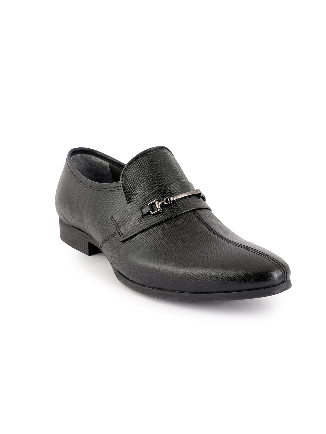 Black Men Leather Formal Moccasin Shoes