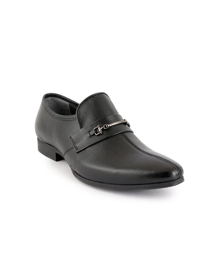 Black Men Leather Formal Moccasin Shoes