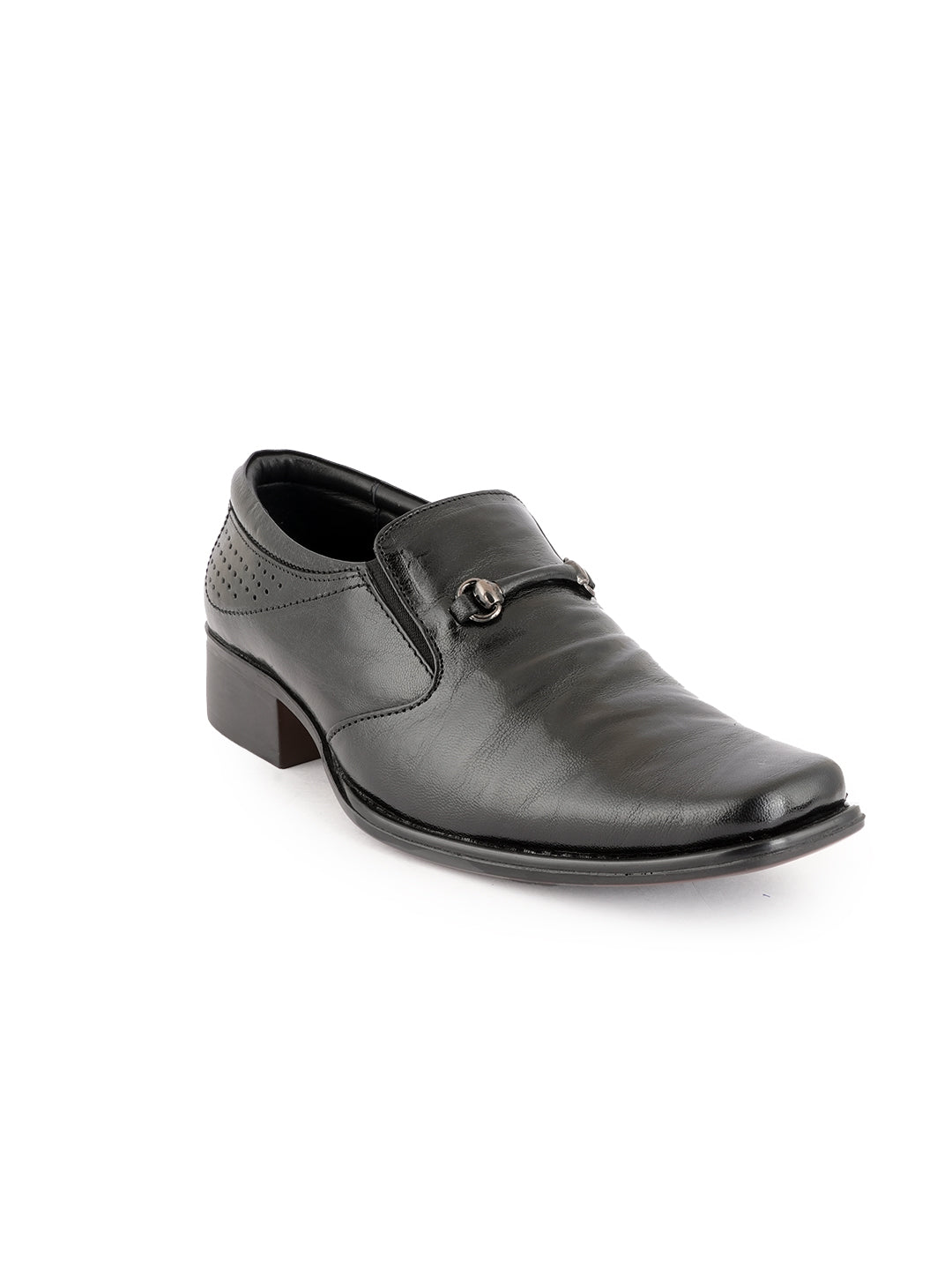 Black Men Leather Formal Moccasin Shoes