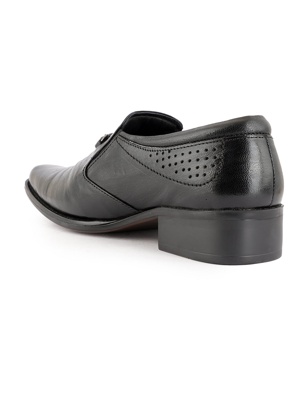 Black Men Leather Formal Moccasin Shoes