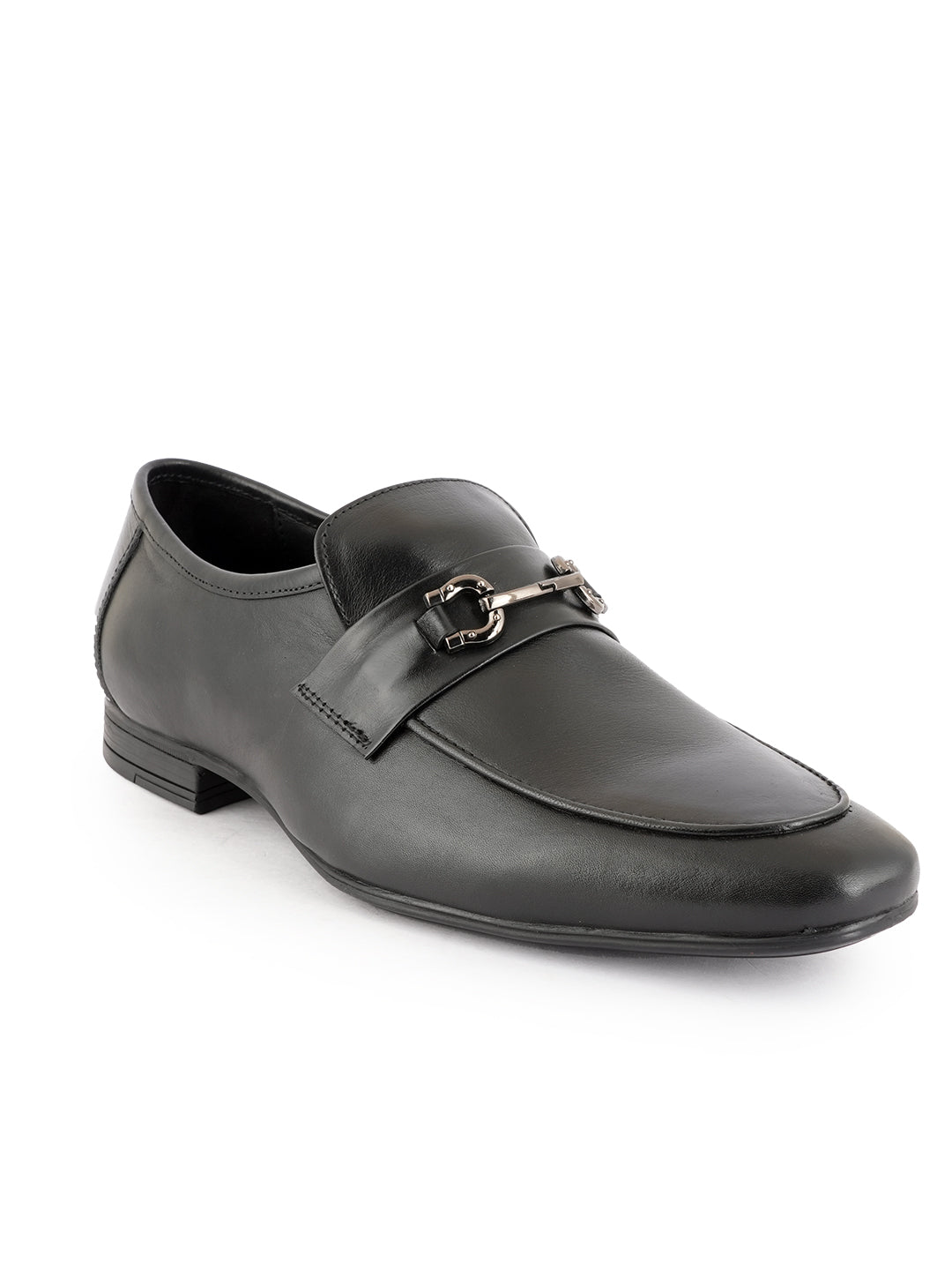 Black Men Leather Formal Moccasin Shoes
