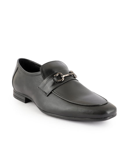 Black Men Leather Formal Moccasin Shoes