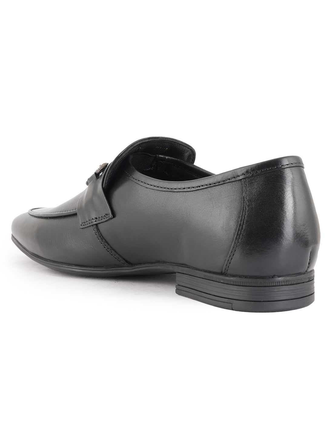 Black Men Leather Formal Moccasin Shoes