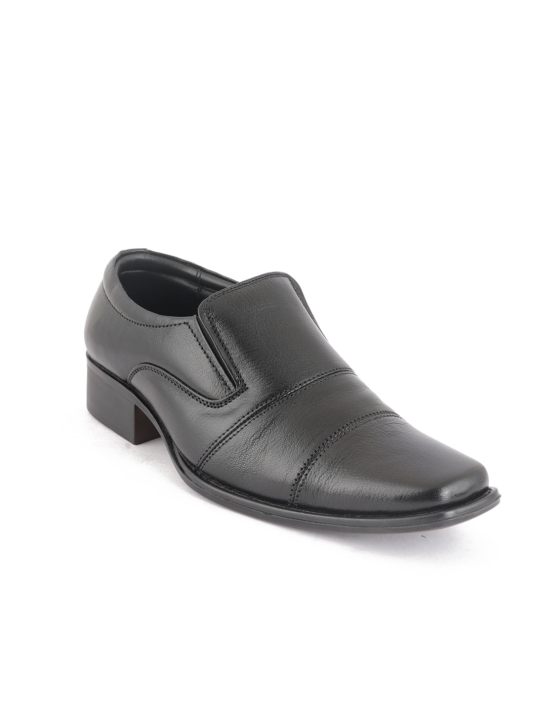 Black Men Leather Formal Moccasin Shoes