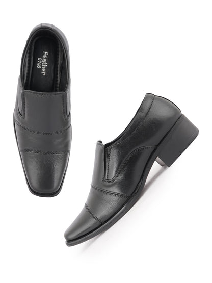 Black Men Leather Formal Moccasin Shoes