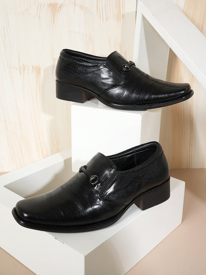Black Men Leather Formal Moccasin Shoes