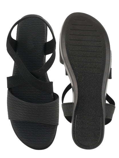 Style Shoes Micro Upper Textured Wedges Heeled Sandal for Women and Girls