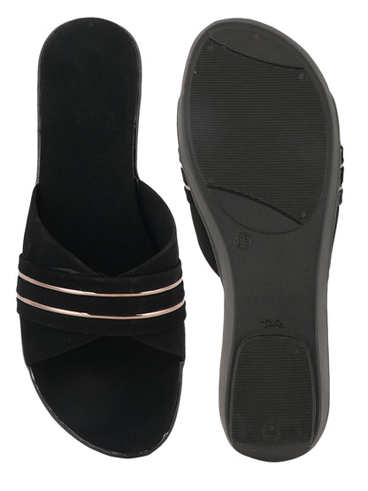 Style Shoes Suede Wedges Heeled Sandal for Women and Girls