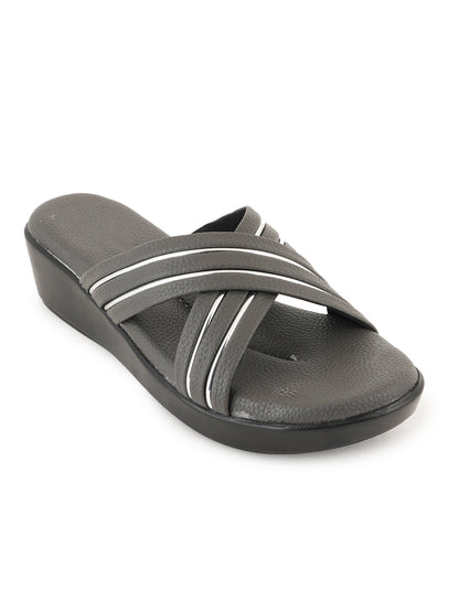 Style Shoes Micro Upper Wedges Heeled Sandal for Women and Girls