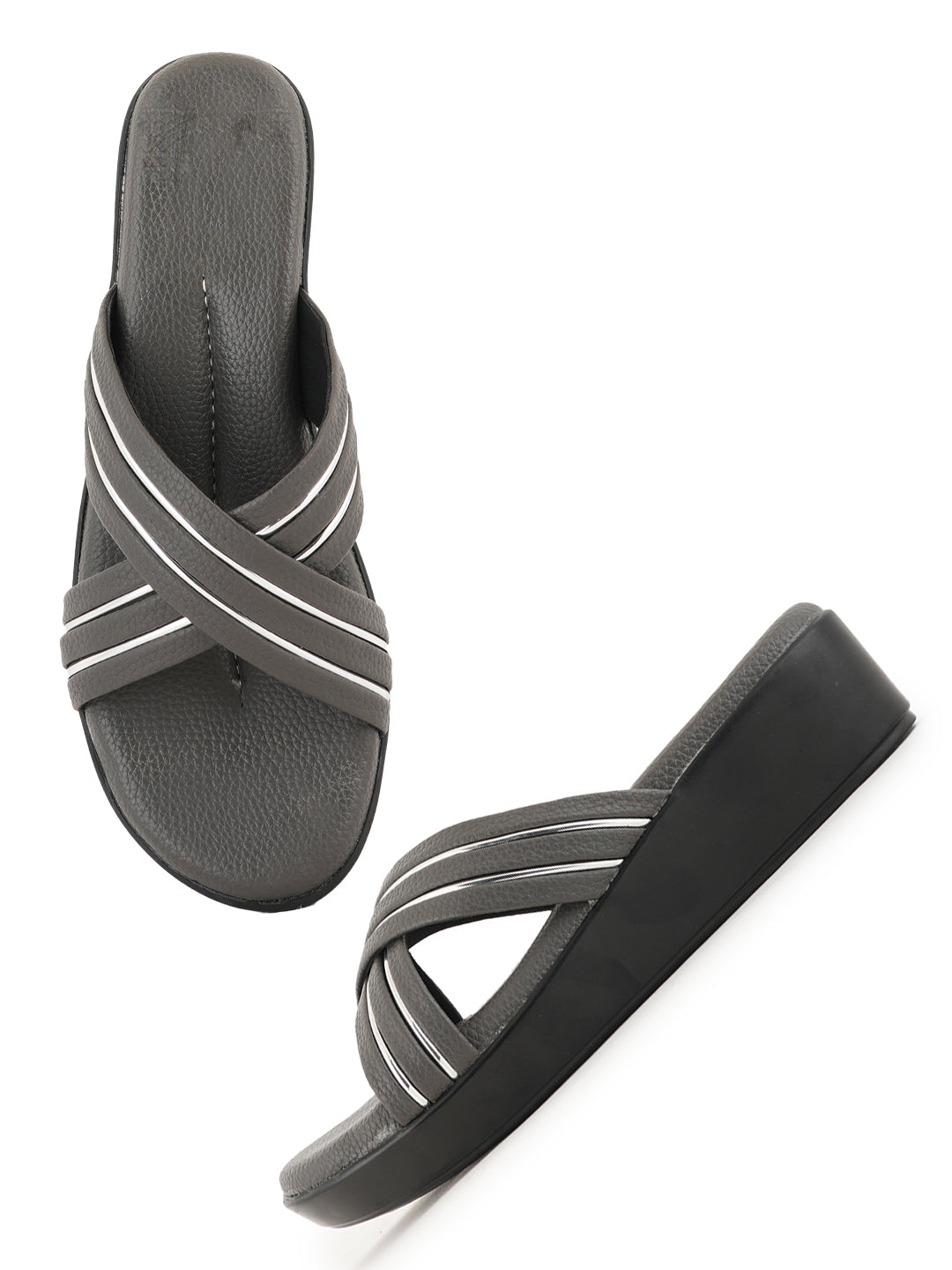 Style Shoes Micro Upper Wedges Heeled Sandal for Women and Girls