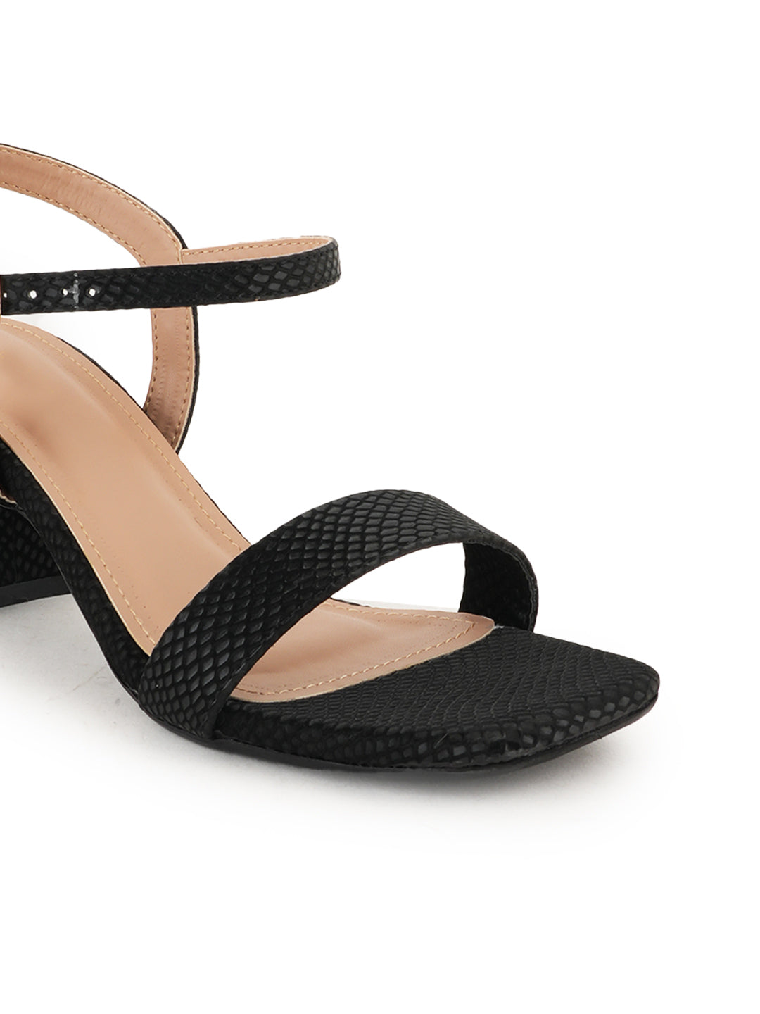 Style Shoes Textured Block Heeled Sandal for Women and Girls
