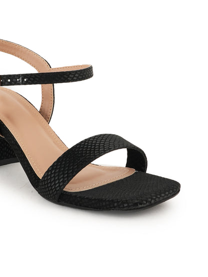 Style Shoes Textured Block Heeled Sandal for Women and Girls