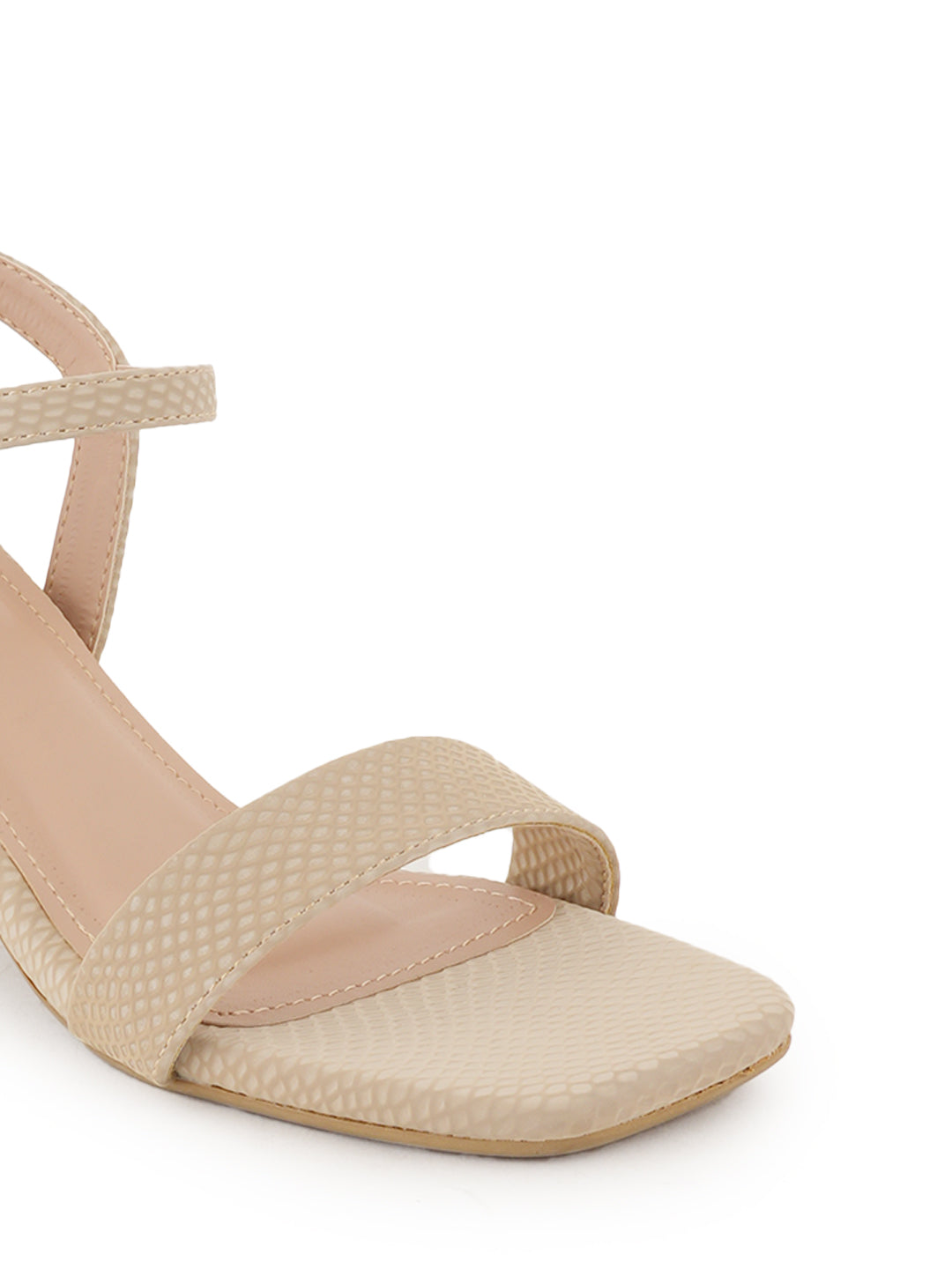 Style Shoes Textured Block Heeled Sandal for Women and Girls