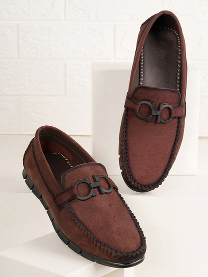 Brown Suede Loafers Shoes for Men