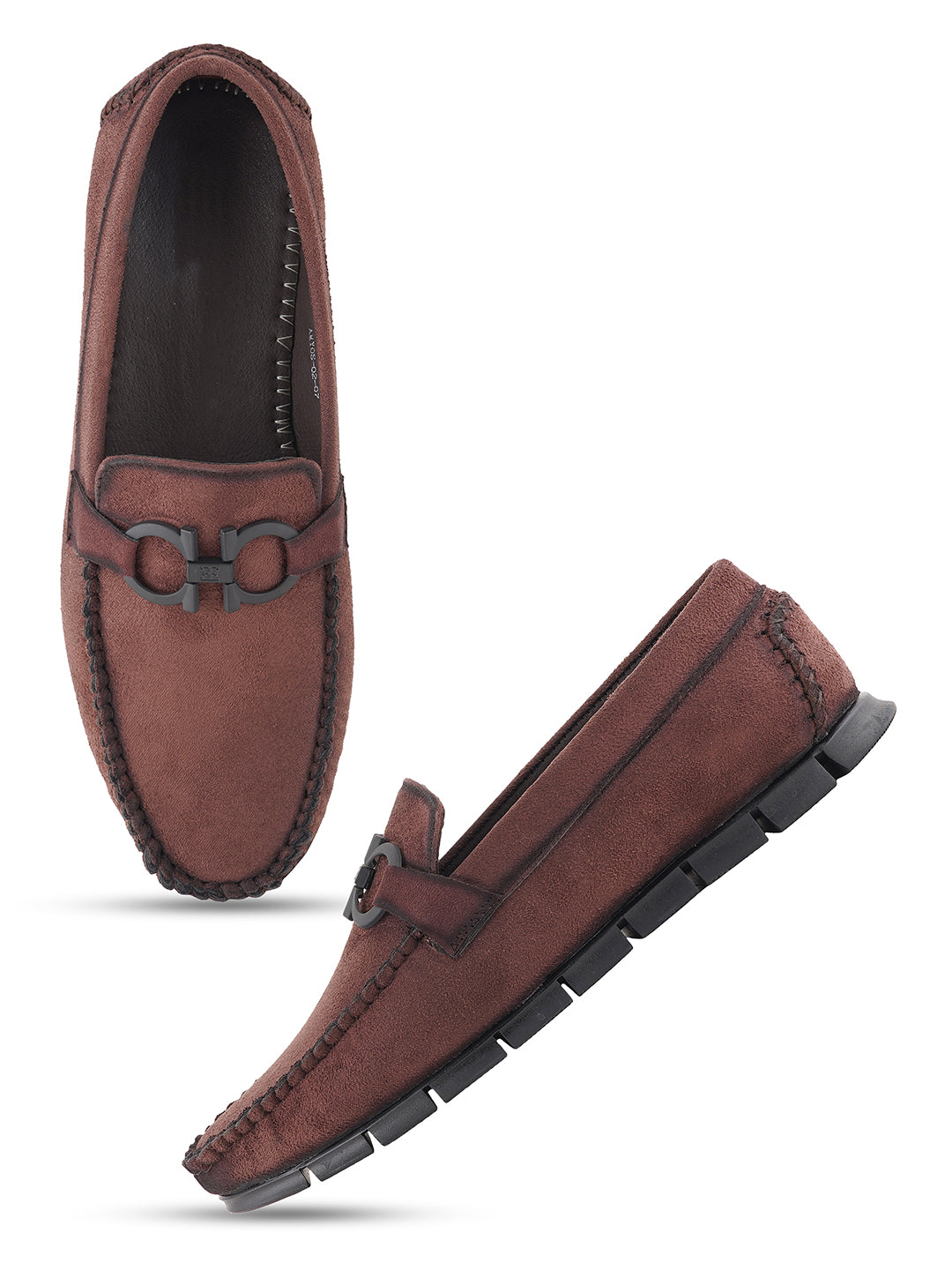Brown Suede Loafers Shoes for Men