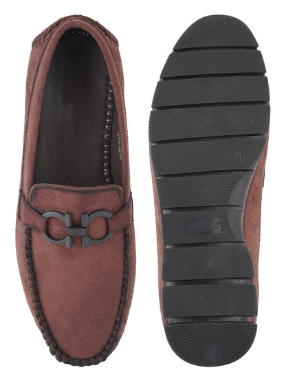 Brown Suede Loafers Shoes for Men