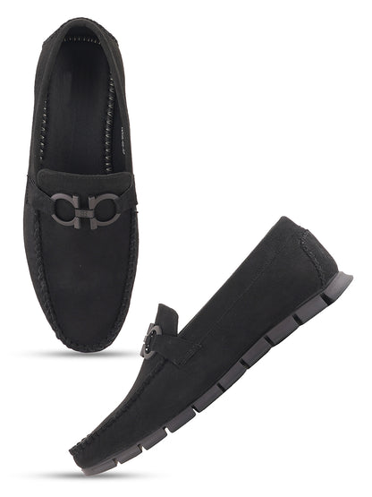 Black Suede Loafers Shoes for Men
