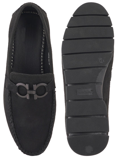 Black Suede Loafers Shoes for Men
