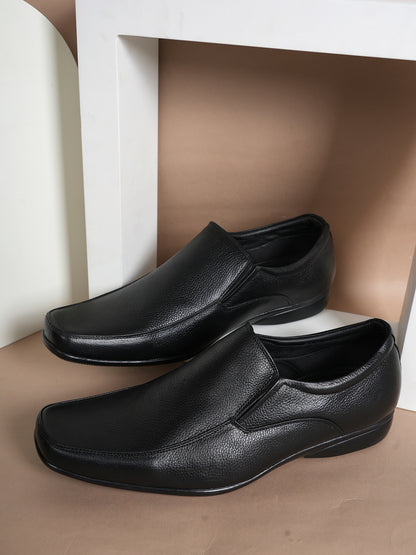 Black Men Leather Formal Moccasin Shoes
