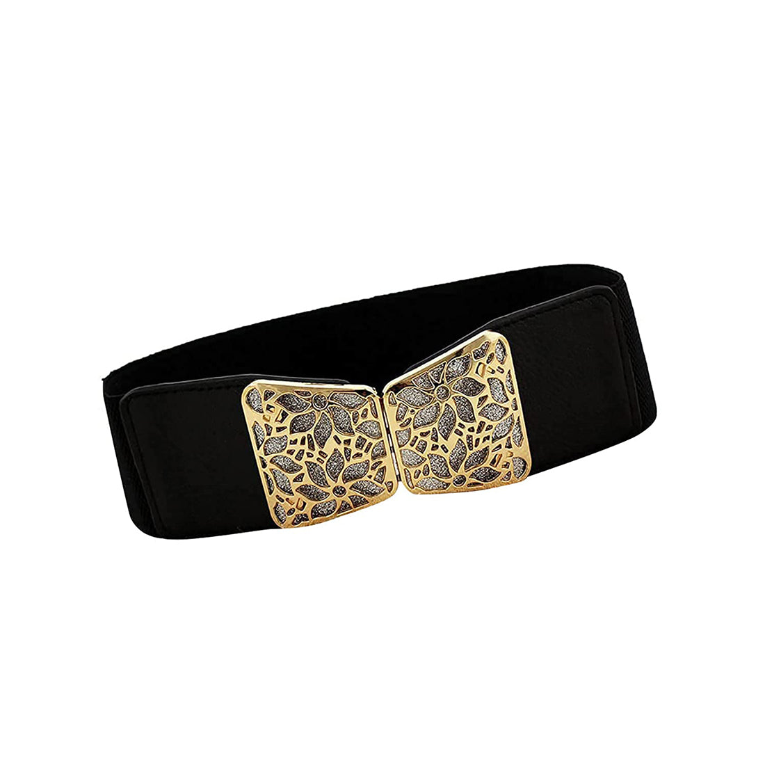 Style Shoes Black Freesize Elasticated Stretchable Dress Belt For Women and Girls