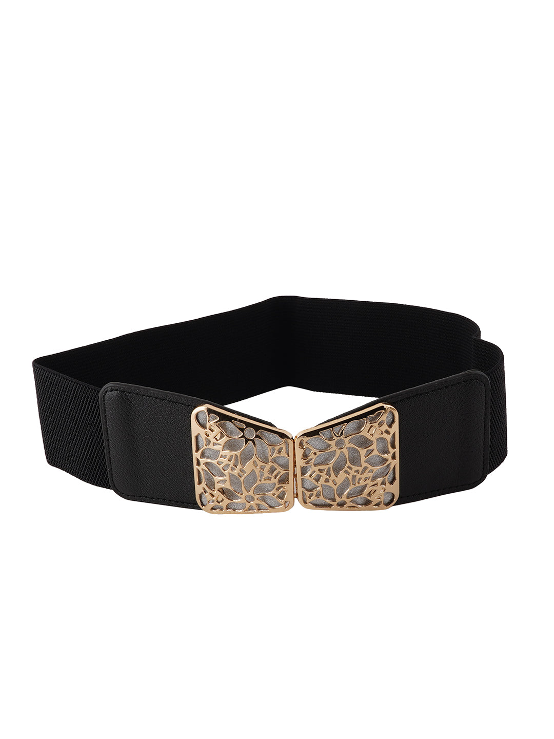 Style Shoes Black Freesize Elasticated Stretchable Dress Belt For Women and Girls