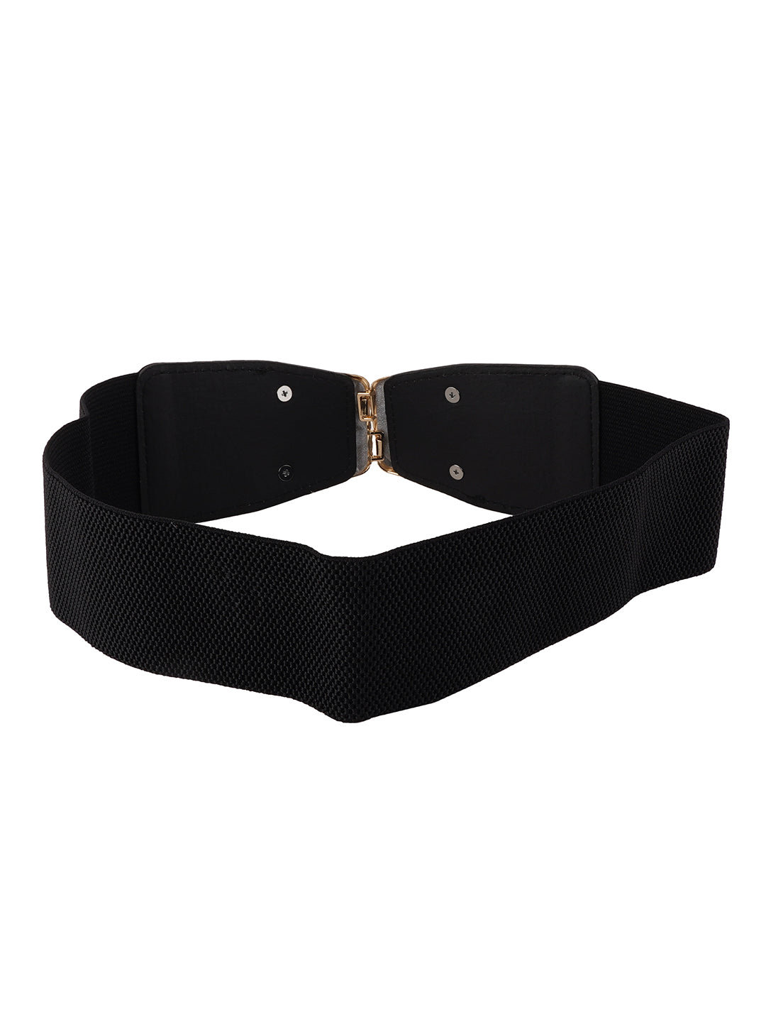 Style Shoes Black Freesize Elasticated Stretchable Dress Belt For Women and Girls
