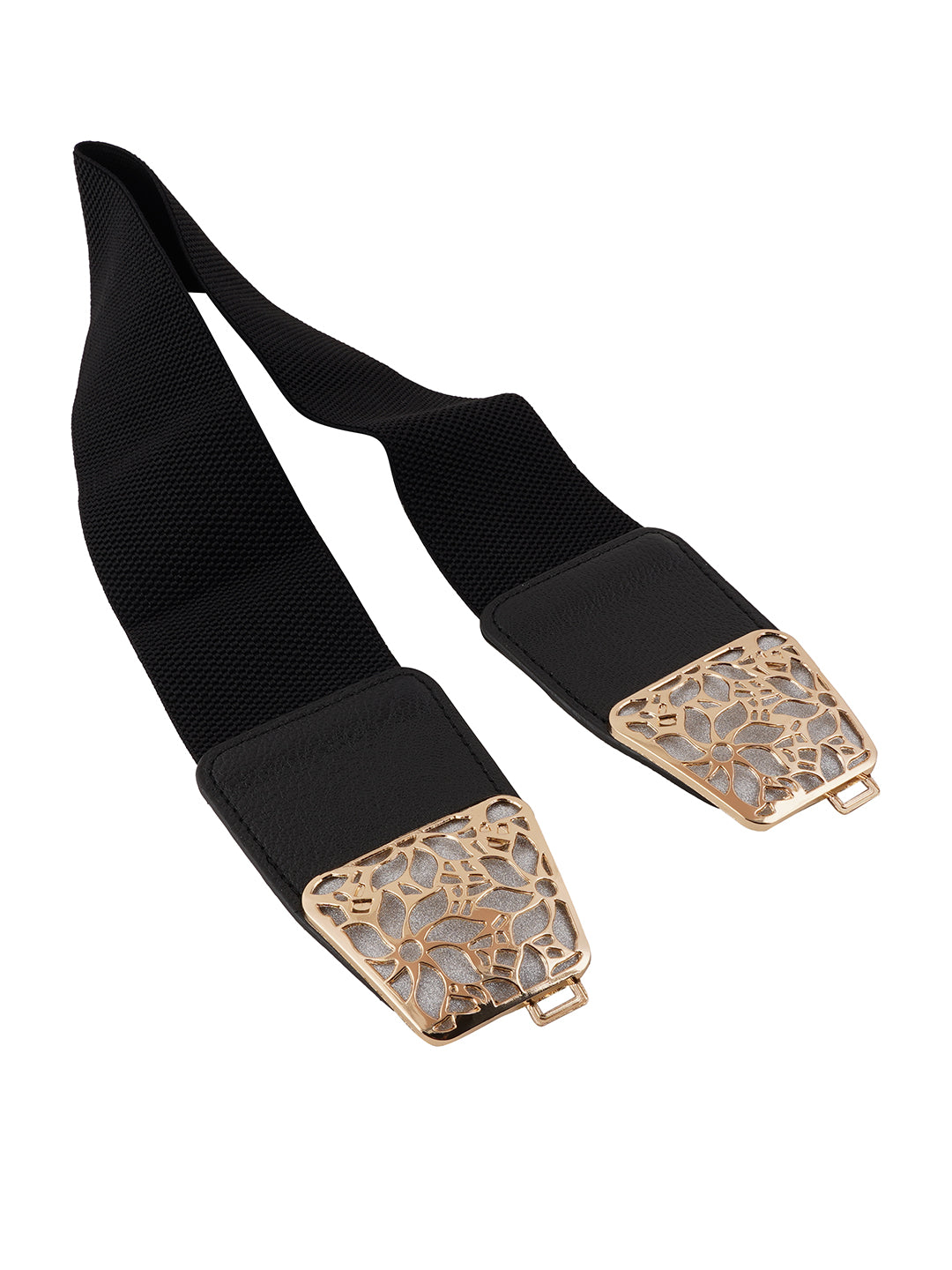 Style Shoes Black Freesize Elasticated Stretchable Dress Belt For Women and Girls