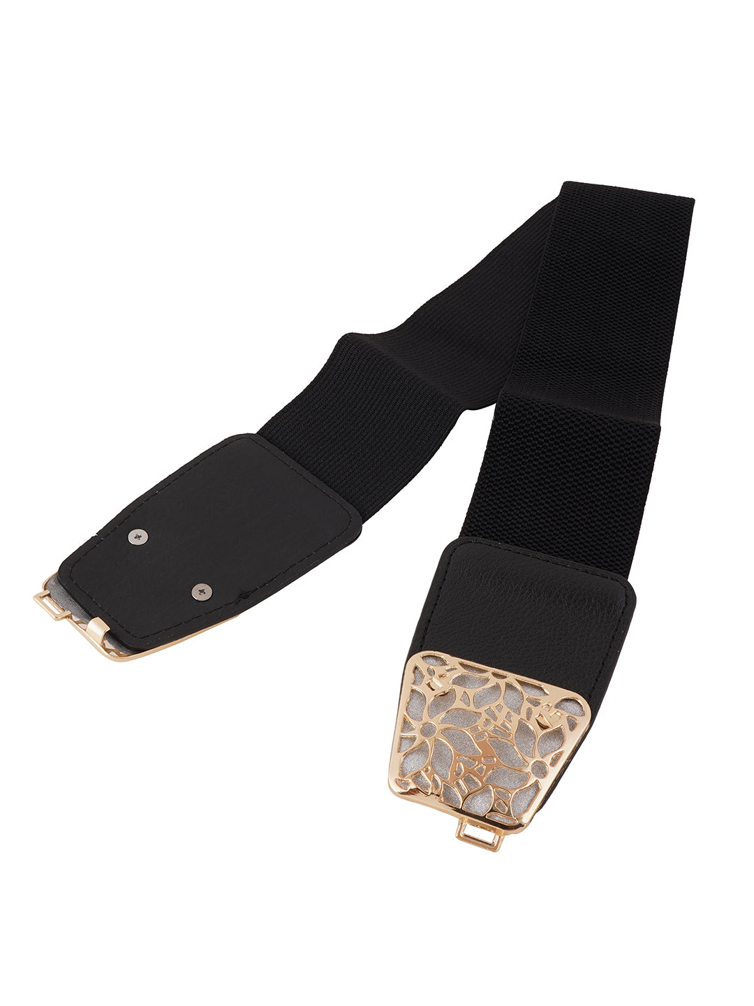 Style Shoes Black Freesize Elasticated Stretchable Dress Belt For Women and Girls