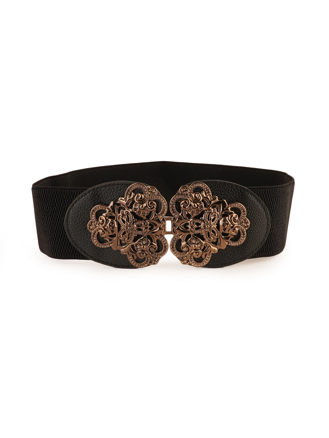 Style Shoes Black Freesize Elasticated Stretchable Dress Belt For Women and Girls