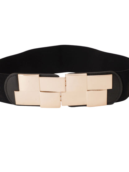 Style Shoes Black Freesize Elasticated Stretchable Dress Belt For Women and Girls