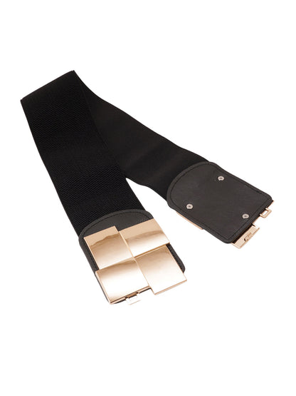 Style Shoes Black Freesize Elasticated Stretchable Dress Belt For Women and Girls