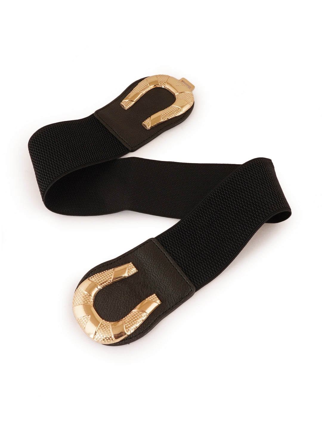 Style Shoes Black Freesize Elasticated Stretchable Dress Belt For Women and Girls